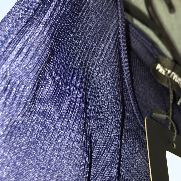 Navy Ribbed Midi Dress - Picture 2 of 2